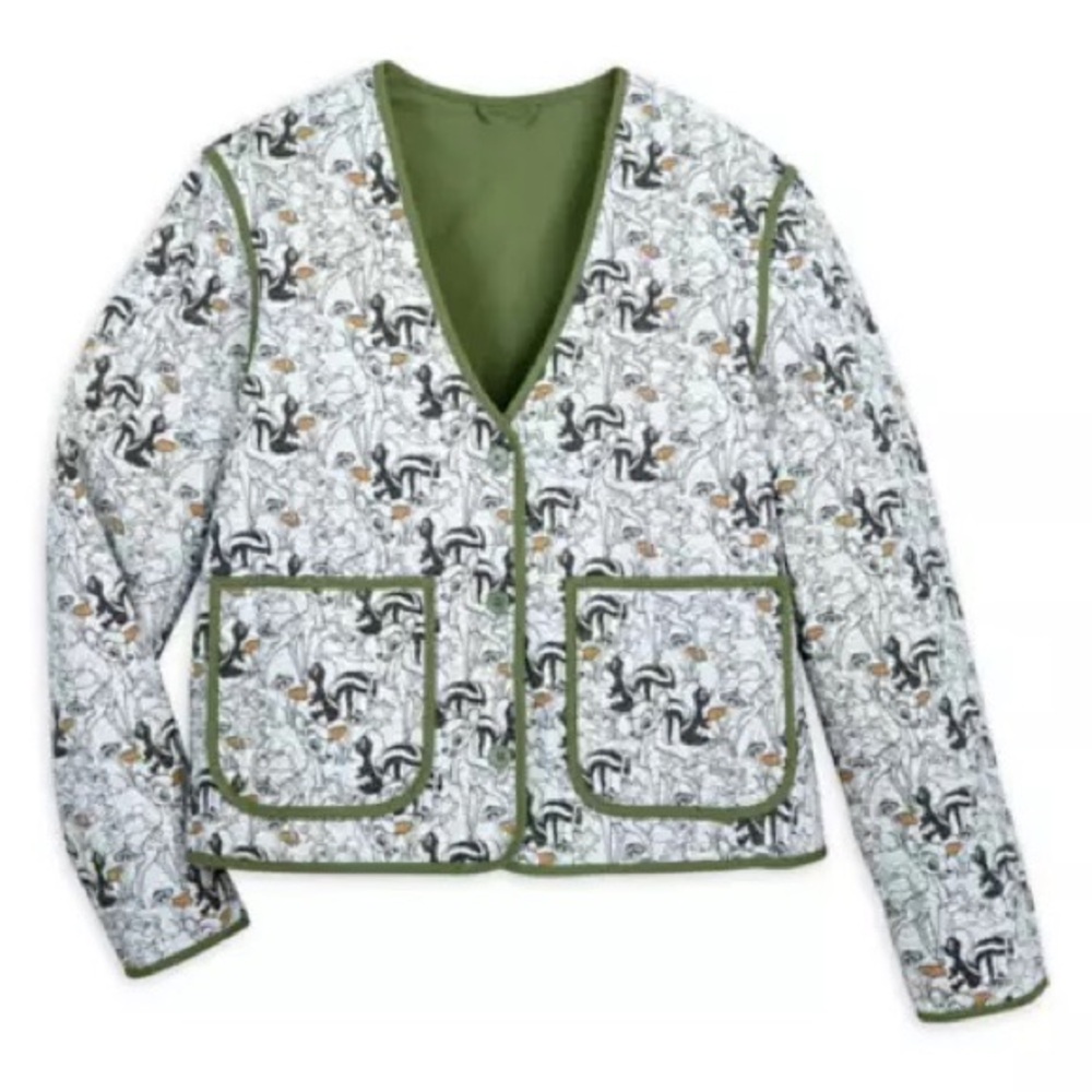 NWT *Discontinued* Disney Parks Bambi Women's Patterned Quilted Jacket, Size L